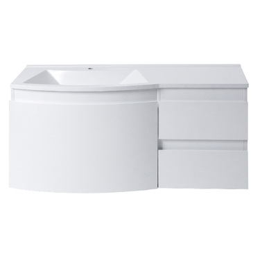 Eviva Boston 48 Inch White Wall-Mounted Bathroom Vanity Bathroom Vanity Eviva Left Side